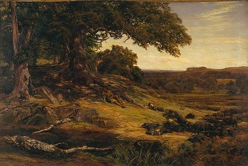 The Swineherd: Gurth, Son of Beowulph, 1879, Charles Edward Johnson