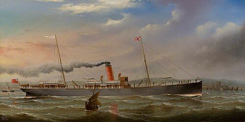 SS 'Perth' Leaving Dundee, 1891, Charles Keith Miller