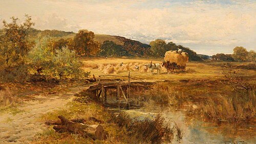 Harvest Scene, near Pangbourne, Berkshire, 1890, John Horace Hooper