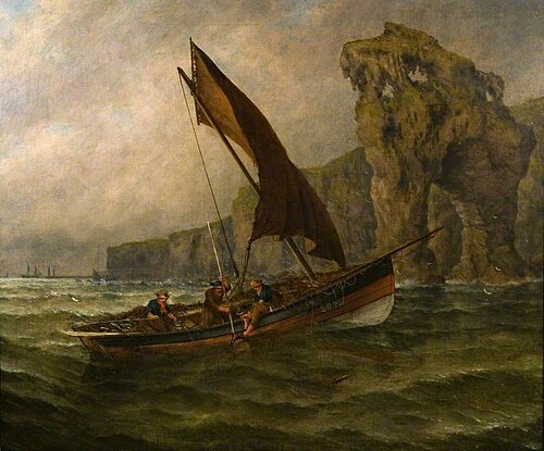'Sea-Coopering' Fishing Up Christmas Cheer, 1894, Stuart Henry Bell