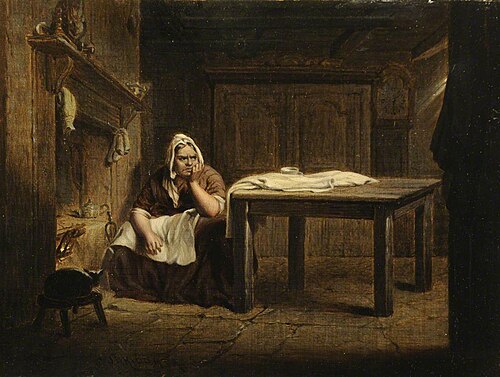 Scene from 'Tam o' Shanter': Tam's Wife Awaiting Him with Grim Expression, , Joseph Bartholomew Kidd
