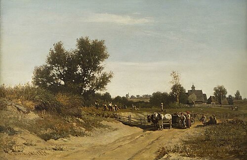 Pejzaż wiejski ze sztafażem, 1872, Valerius Brochocki