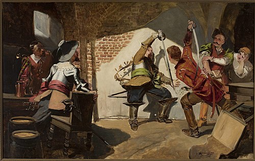 Duel in a tavern, 1896, Jan Czesław Moniuszko