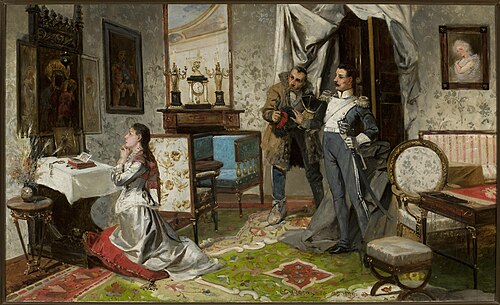 Uhlan's homecoming, 1899, Jan Czesław Moniuszko