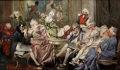 Courtly Company in a Salon, 1908, Jan Czesław Moniuszko