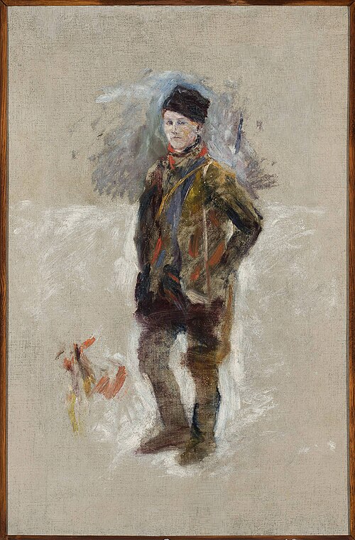 Portrait of Gościmiński, sketch, 1888, Władysław Podkowiński