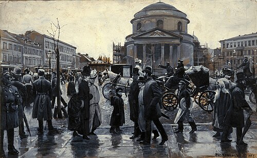 Place des Trois Croix à Varsovie., 1887, Władysław Podkowiński
