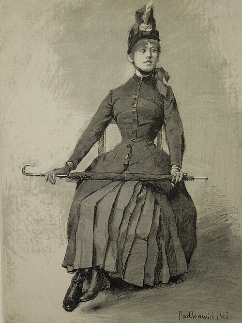 Kobieta z parasolką, 1888, Władysław Podkowiński