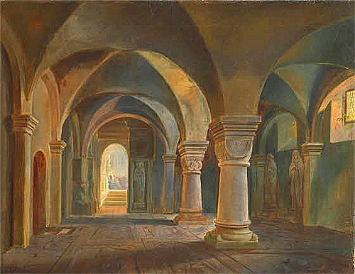 Crypt of the Saint Peter's Church, Fritzlar, 1868, Carl Fink