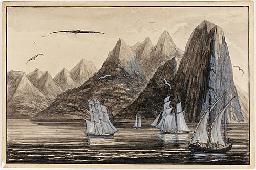 Vue de la Côte Ouest du Détroit de la Baye de Rio-Janeiro. Pain de sucre, 1840, Harro Harring
