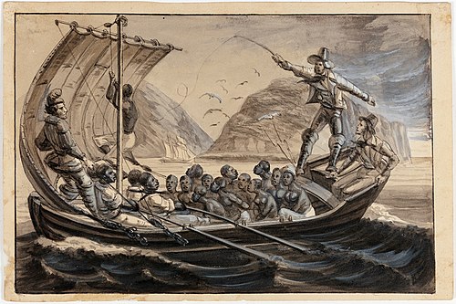 Isles de Sa. Anna Debarquement d'esclaves nègres, 1840, Harro Harring