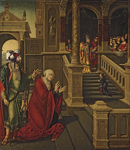 The Presentation of the Virgin in the Temple with Saints Anne and Joachim, 1524, Pedro de Campaña