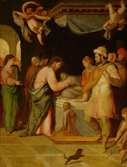 Raising the daughter of Jairus, 1570, Santi di Tito