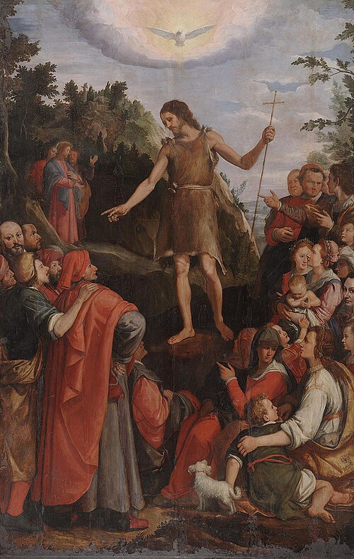 St. John the Baptist Preaching in the Wilderness, 1588, Santi di Tito