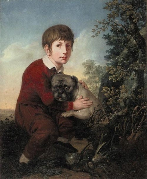 Boy with a dog, 1804, Feodosiy Yanenko