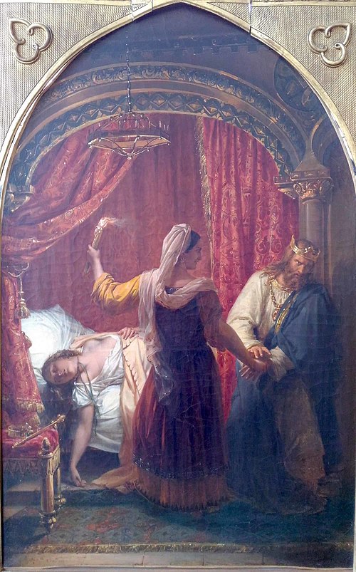 Frédégonde et Chilpéric, 1826, Auguste Couder
