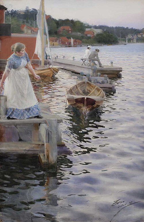 Vågskvalp, 1887, Anders Zorn