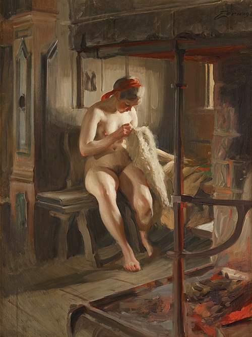 The Flea, 1918, Anders Zorn
