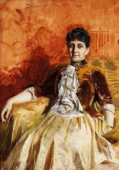 Porträt der Lisen Lamm, 1885, Anders Zorn