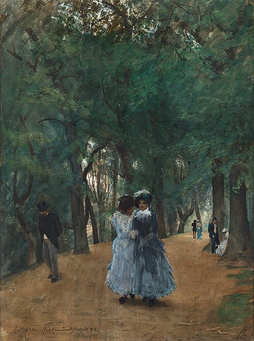 A walk in the park, 1882, Anders Zorn