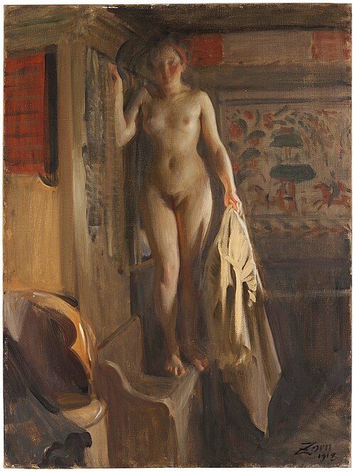 Kuvåsängen, 1918, Anders Zorn