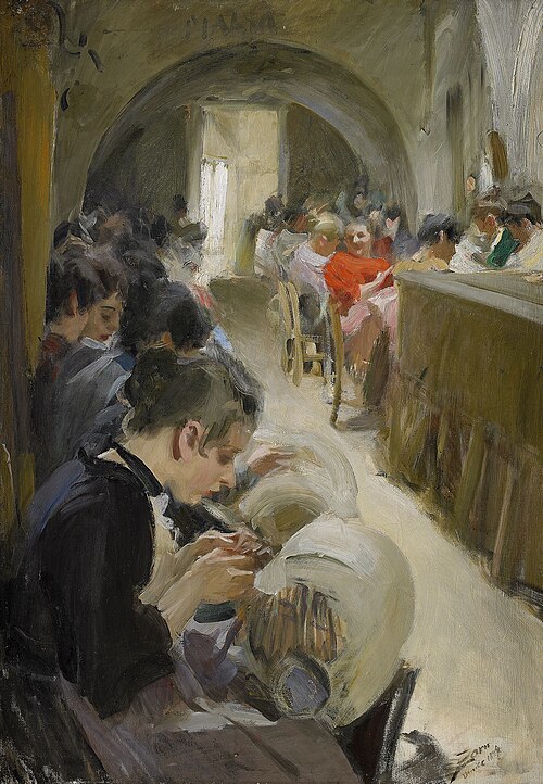 Lace-making in Venice, 1894, Anders Zorn