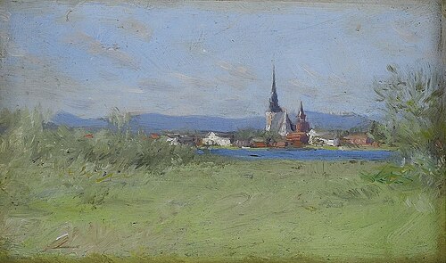 Mora church, 1890, Anders Zorn