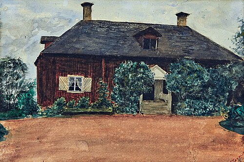Kungsbyggnaden i Rättviks Prostgård, 1876, Anders Zorn