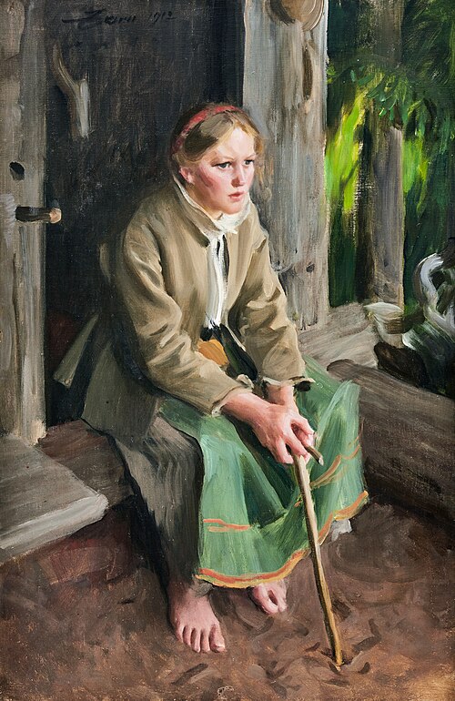 The Herding Maiden's Sunday, 1912, Anders Zorn