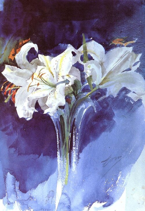 Vita liljor, 1920, Anders Zorn