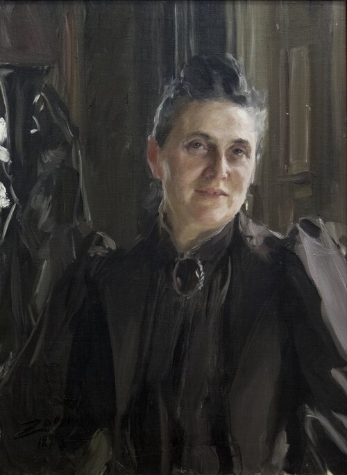 Fanny Thiel née Stiebel, 1890, Anders Zorn
