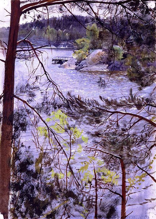 Kyrkviken bei Lidingö, 1883, Anders Zorn