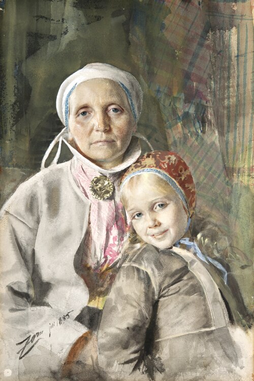 Mona and Karin, 1885, Anders Zorn