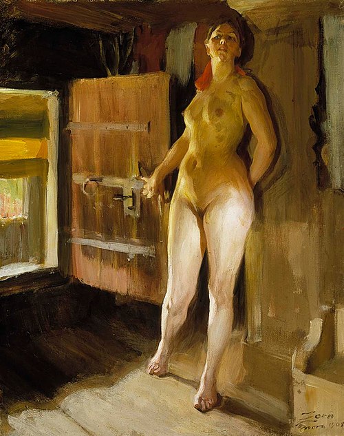 La Fille dans le sauna, 1905, Anders Zorn