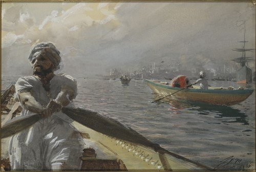 Turkish Boatman in the Constantinople Harbour, 1886, Anders Zorn