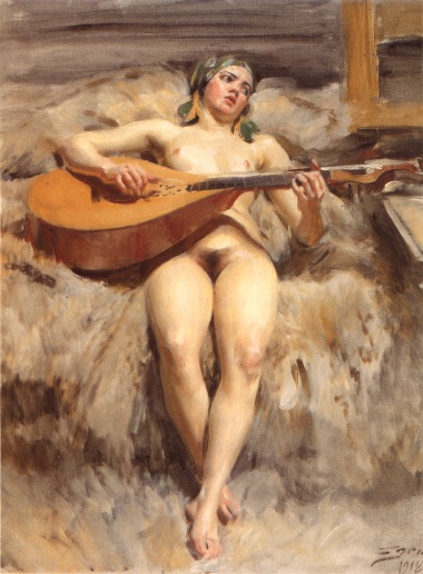 Idylle d'atelier, 1918, Anders Zorn