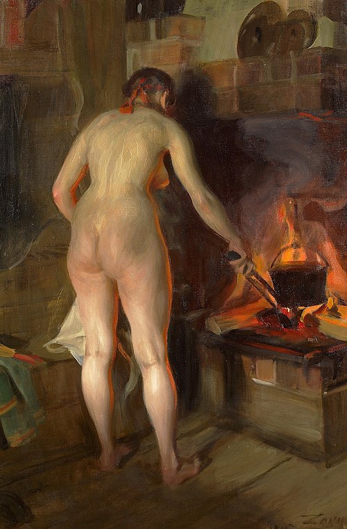 Le Chaudron de pommes de terre, 1915, Anders Zorn
