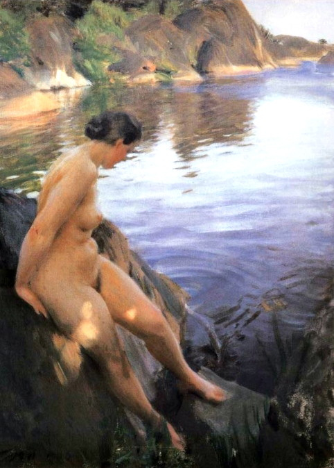 À Santaham, 1906, Anders Zorn