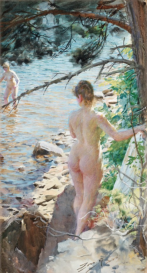 Rochers à Dalarö II, 1887, Anders Zorn