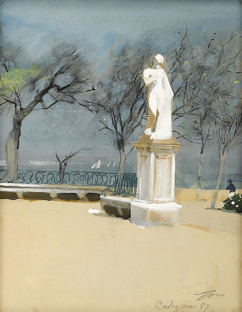 Alameda de Apodaca (Street) in Cádiz, 1887, Anders Zorn