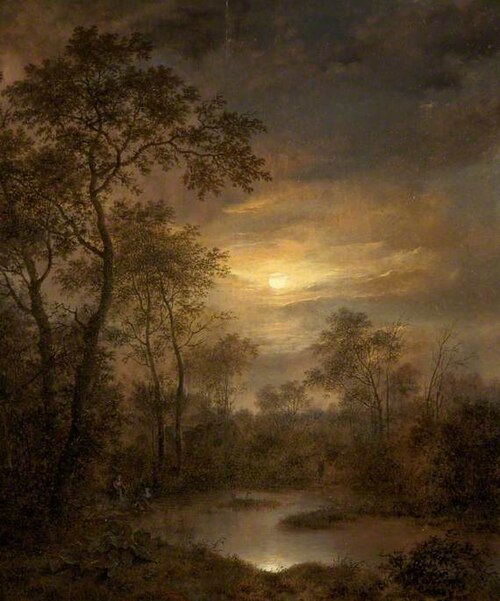 Moonlight Scene, 1830, Pierre-Jean Hellemans