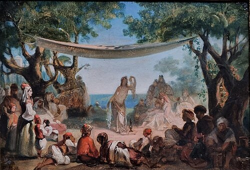 Fête mauresque aux environs d'Alger, 1845, Benjamin Roubaud