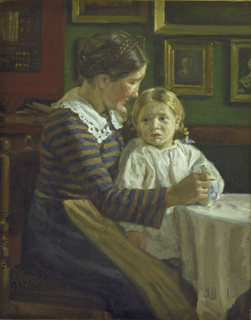 Marie gets some food., 1906, Joakim Skovgaard