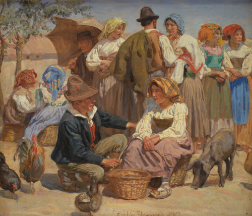 Marked i Sora, 1893, Joakim Skovgaard