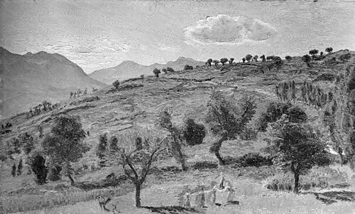 Bjerge ved Cività d'Antino, 1883, Joakim Skovgaard