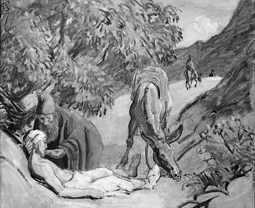 Den barmhjertige samaritan, 1917, Joakim Skovgaard