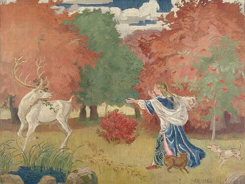 Knight disguised as a hart, 1920, Joakim Skovgaard
