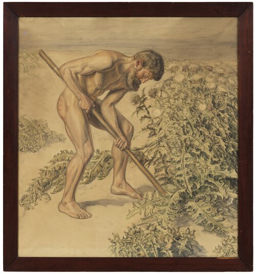 Adam drawing up Thistles, 1903, Joakim Skovgaard