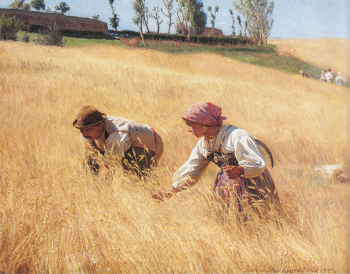 Civita d'Antino. Harvest., 1883, Joakim Skovgaard