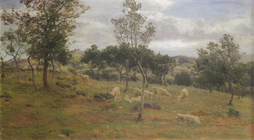 Italian Landscape with Olive Trees. Sora., 1883, Joakim Skovgaard